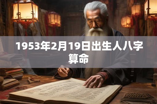 1953年2月19日出生人八字算命 1953年2月19日出生人八字算命