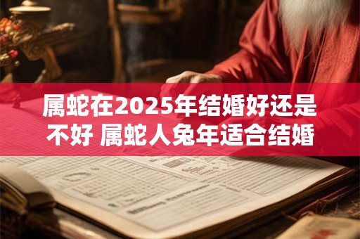 属蛇在2025年结婚好还是不好 属蛇人兔年适合结婚吗