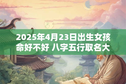 2025年4月23日出生女孩命好不好 八字五行取名大全