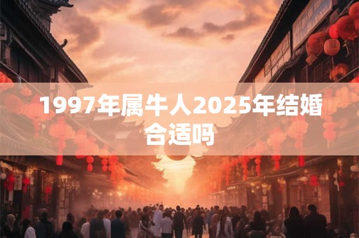 1997年属牛人2025年结婚合适吗