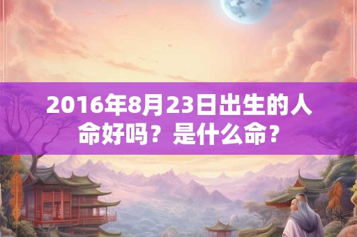2016年8月23日出生的人命好吗？是什么命？