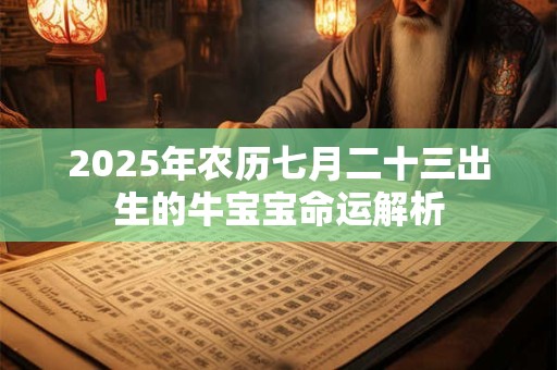 2025年农历七月二十三出生的牛宝宝命运解析 2025年农历七月二十三出生的牛宝宝命运解析