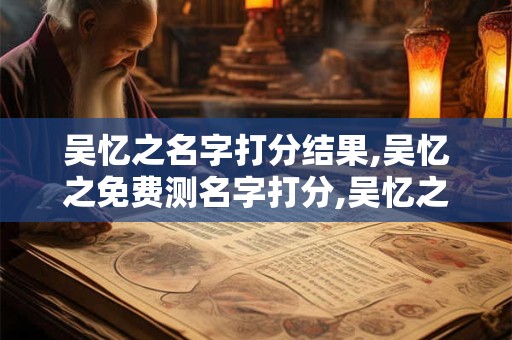 吴忆之名字打分结果,吴忆之免费测名字打分,吴忆之周易免费测名字打分