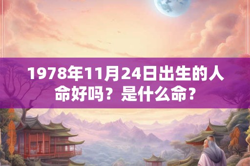 1978年11月24日出生的人命好吗？是什么命？