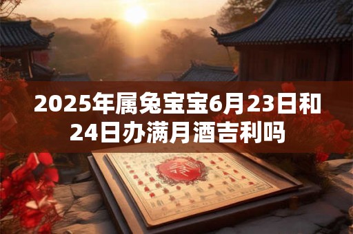 2025年属兔宝宝6月23日和24日办满月酒吉利吗