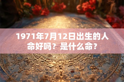 1971年7月12日出生的人命好吗？是什么命？