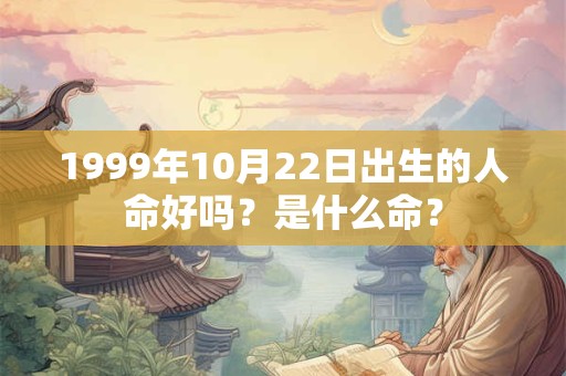 1999年10月22日出生的人命好吗？是什么命？