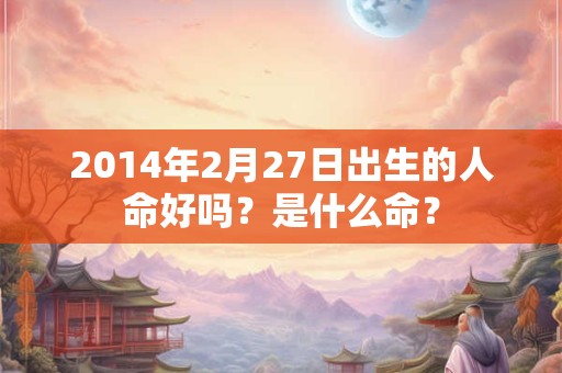 2014年2月27日出生的人命好吗？是什么命？
