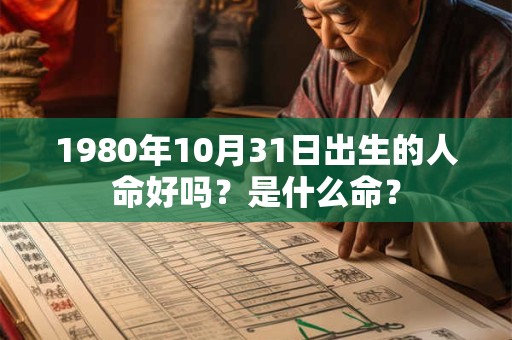 1980年10月31日出生的人命好吗？是什么命？