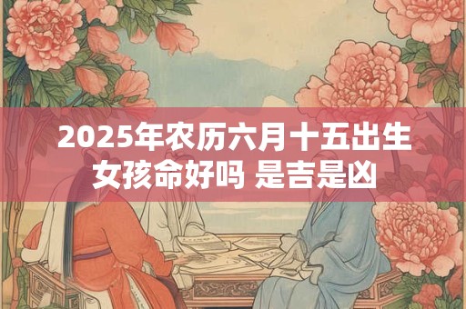 2026年农历六月十五出生女孩命好吗 是吉是凶