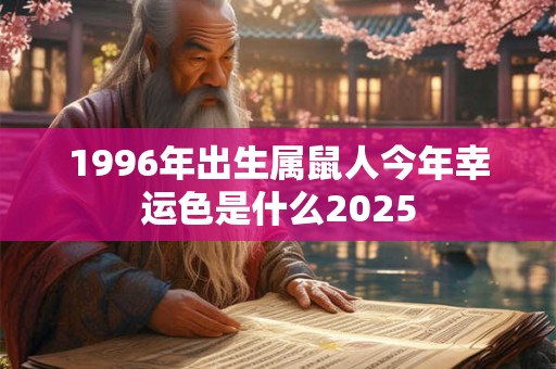 1996年出生属鼠人今年幸运色是什么2025