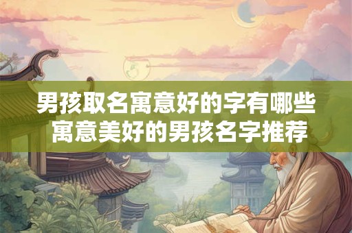男孩取名寓意好的字有哪些 寓意美好的男孩名字推荐