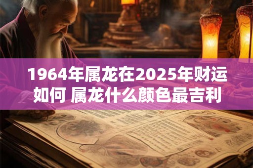 1964年属龙在2025年财运如何 属龙什么颜色最吉利