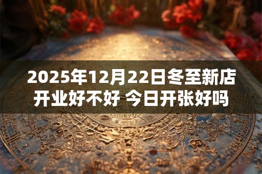 2025年12月22日冬至新店开业好不好 今日开张好吗