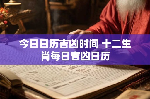 今日日历吉凶时间 十二生肖每日吉凶日历