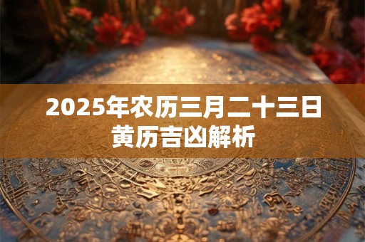 2025年农历三月二十三日黄历吉凶解析