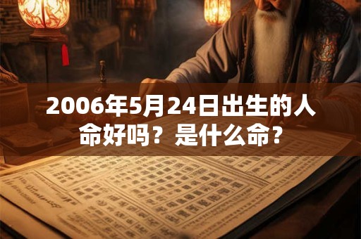 2006年5月24日出生的人命好吗？是什么命？