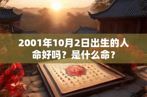 2001年10月2日出生的人命好吗？是什么命？