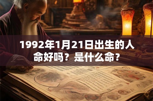1992年1月21日出生的人命好吗？是什么命？