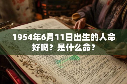 1954年6月11日出生的人命好吗？是什么命？