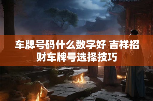 车牌号码什么数字好 吉祥招财车牌号选择技巧