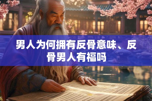 男人为何拥有反骨意味、反骨男人有福吗