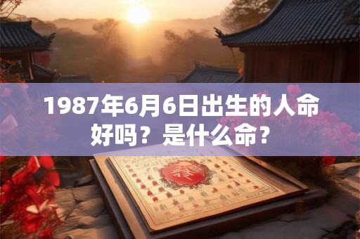 1987年6月6日出生的人命好吗？是什么命？