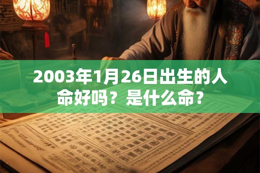 2003年1月26日出生的人命好吗？是什么命？