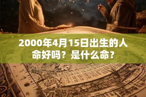 2000年4月15日出生的人命好吗？是什么命？