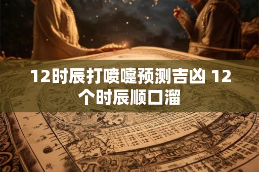 12时辰打喷嚏预测吉凶 12个时辰顺口溜