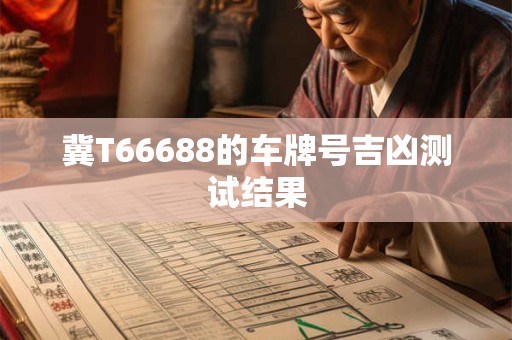 冀T66688的车牌号吉凶测试结果