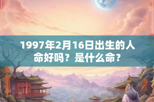 1997年2月16日出生的人命好吗？是什么命？