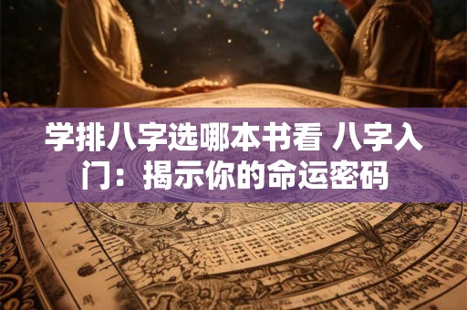 学排八字选哪本书看 八字入门：揭示你的命运密码