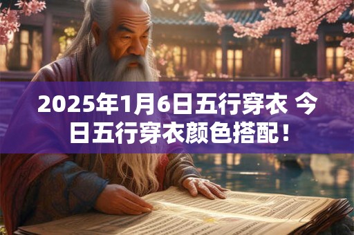 详细阅读:2025年1月6日五行穿衣 今日五行穿衣颜色搭配! 2025年1月6日五行穿衣 今日五行穿衣颜色搭配!