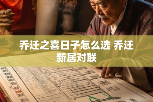 乔迁之喜日子怎么选 乔迁新居对联