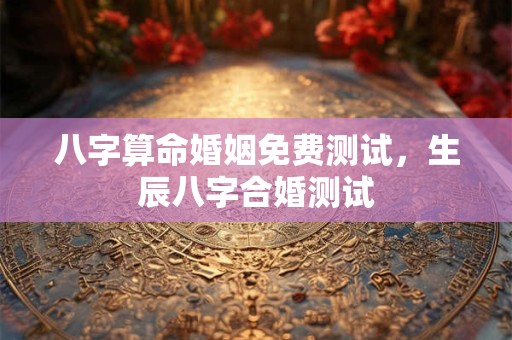 八字算命婚姻免费测试，生辰八字合婚测试
