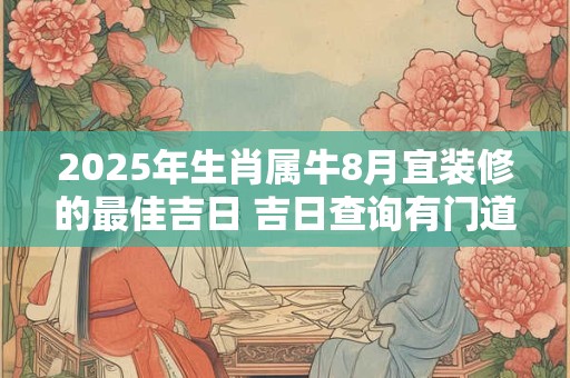 2025年生肖属牛8月宜装修的最佳吉日 吉日查询有门道