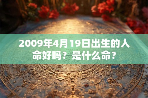 2009年4月19日出生的人命好吗？是什么命？