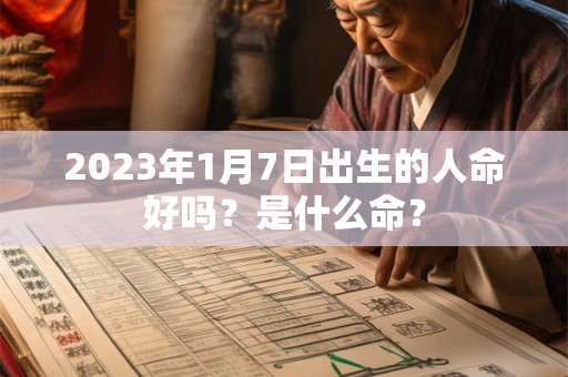 2023年1月7日出生的人命好吗？是什么命？