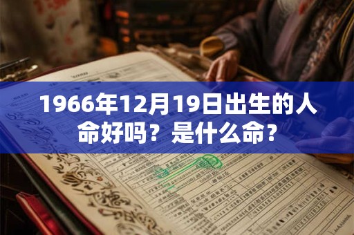 1966年12月19日出生的人命好吗？是什么命？