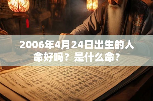 2006年4月24日出生的人命好吗？是什么命？