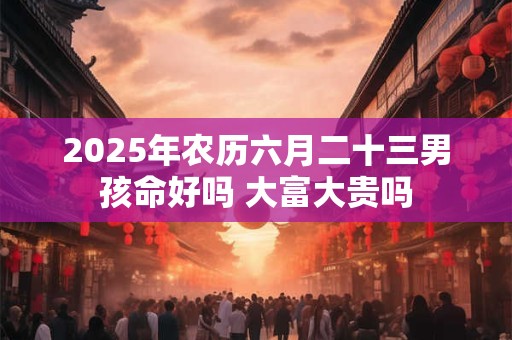2025年农历六月二十三男孩命好吗 大富大贵吗