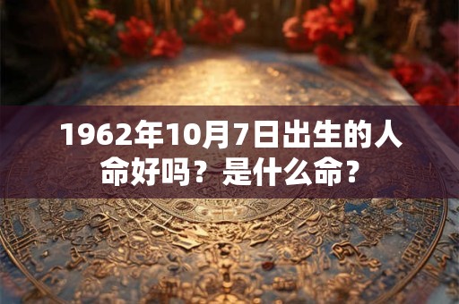 1962年10月7日出生的人命好吗？是什么命？