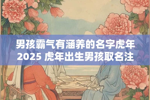 男孩霸气有涵养的名字虎年2025 虎年出生男孩取名注意讲究