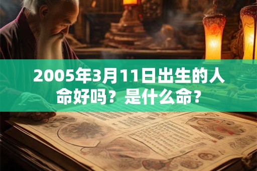 2005年3月11日出生的人命好吗？是什么命？
