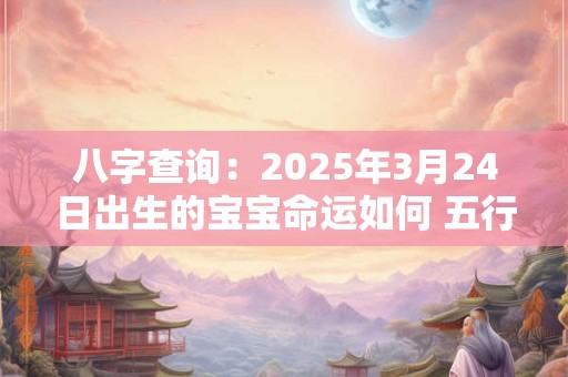 八字查询：2025年3月24日出生的宝宝命运如何 五行缺什么