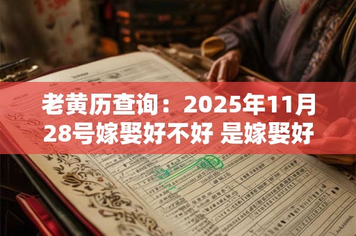 老黄历查询：2025年11月28号嫁娶好不好 是嫁娶好日子吗