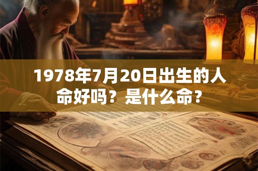 1978年7月20日出生的人命好吗？是什么命？