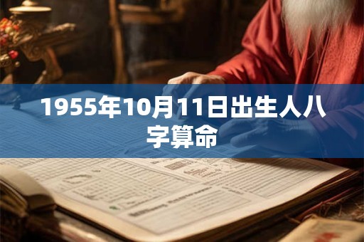 1955年10月11日出生人八字算命 1955年10月11日出生人八字算命