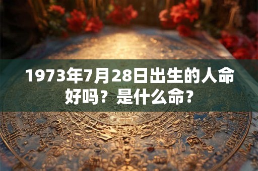 1973年7月28日出生的人命好吗？是什么命？